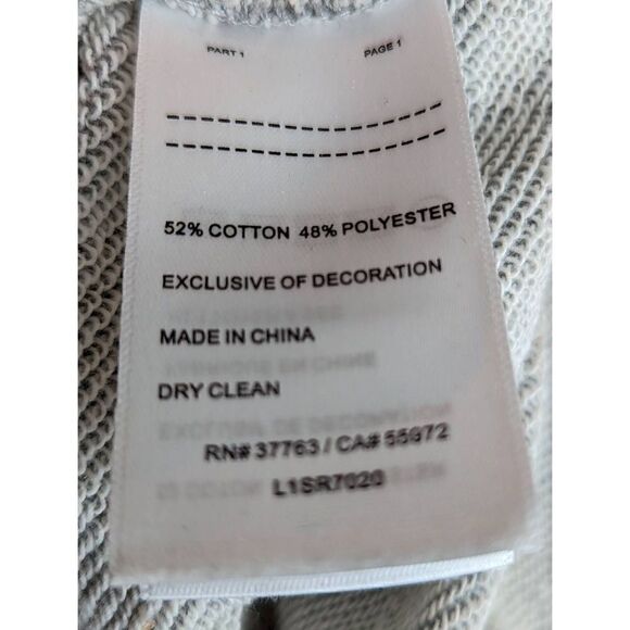 Laundry By Shelli Segal Women Gray Cotton Blend Sweatshirt Dress Size Medium - Picture 10 of 12